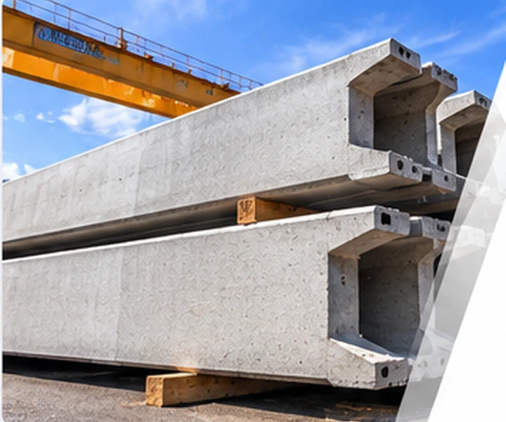 Precast concrete structural beams